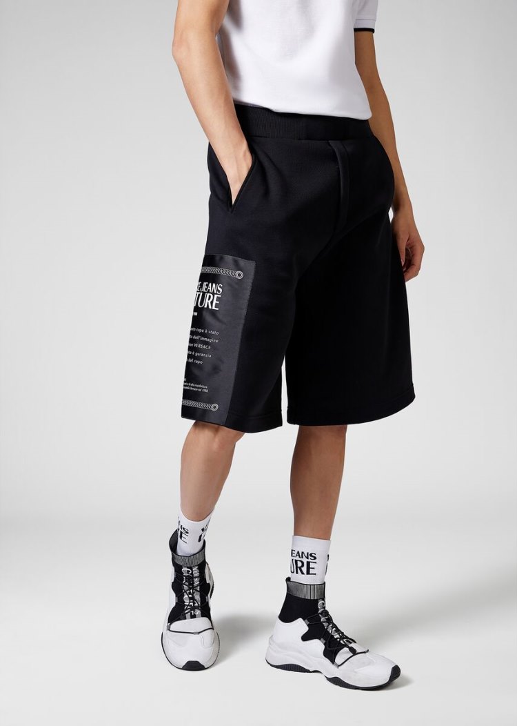 Versace Jeans Couture Etichetta detail Gym Shorts σορτσ Jeans Couture μαυρα | 2LZSHS5