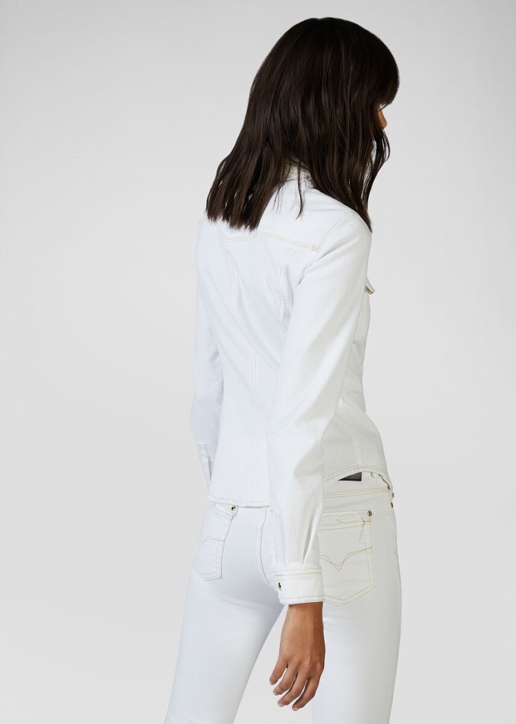 Versace Jeans Couture Heritage Gold Flaps Denim Shirt πουκαμισα Jeans Couture ασπρα | FOTM0ZN