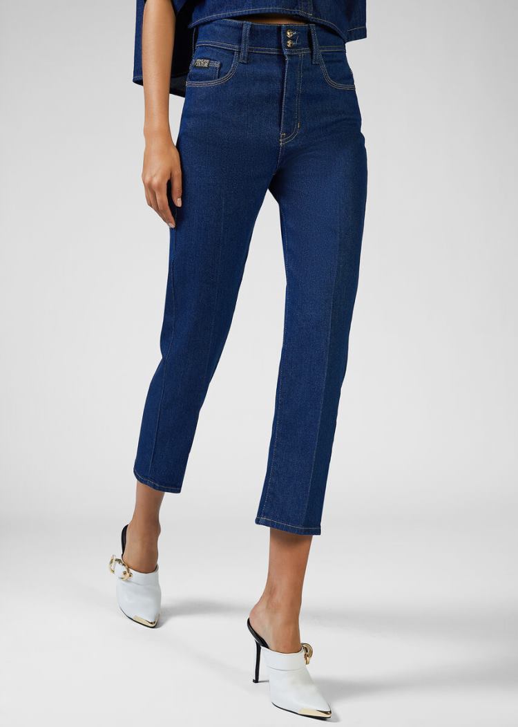 Versace Jeans Couture Heritage Gold Metal Hardware Jeans τζιν παντελονι Jeans Couture μπλε | 3GRXWT2