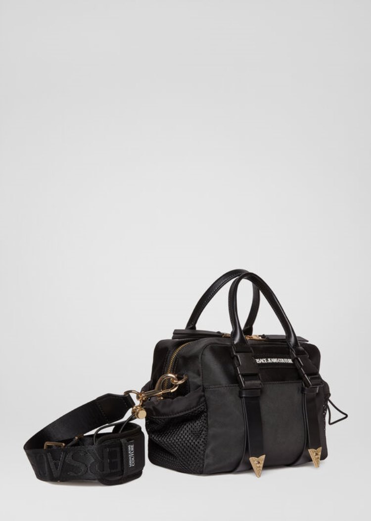 Versace Jeans Couture Heritage Hardware Handbag τσαντα Jeans Couture μαυρα | Y5X2OH0