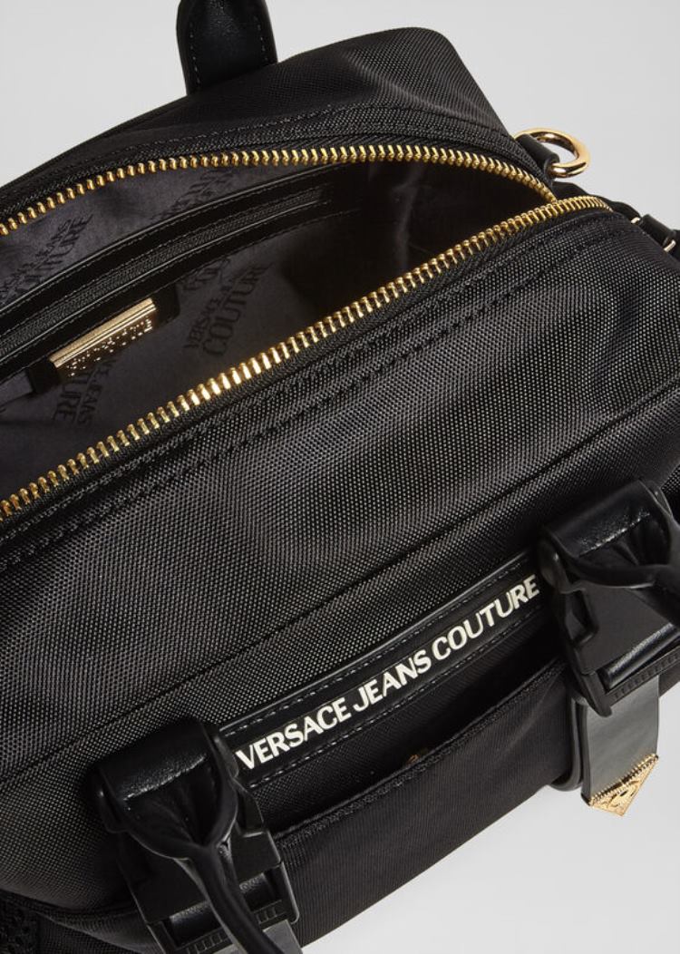 Versace Jeans Couture Heritage Hardware Handbag τσαντα Jeans Couture μαυρα | Y5X2OH0