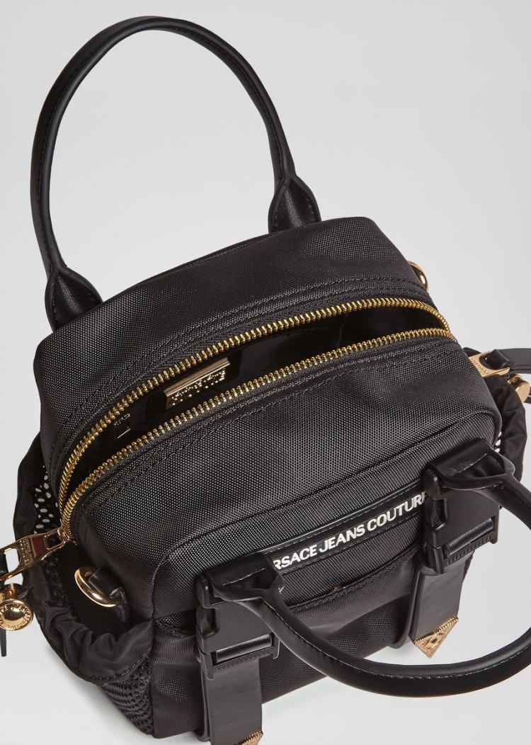 Versace Jeans Couture Heritage Tip Mini Bag τσαντα Jeans Couture μαυρα | L2X0GY5