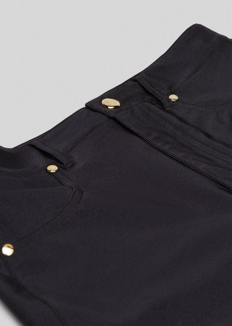 Versace Jeans Couture Laminated Effect Trousers παντελόνι Jeans Couture μαυρα | 2SM8QEH