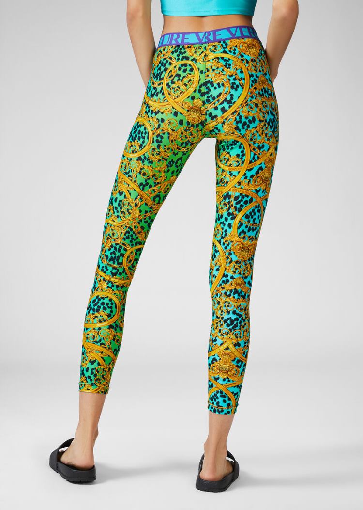 Versace Jeans Couture Leo Chain Print Leggings κολαν Jeans Couture πρασινο | ECU0J53
