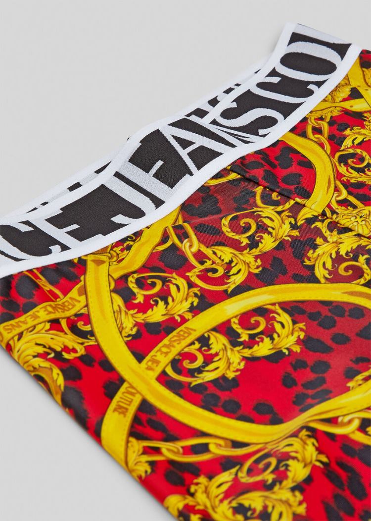 Versace Jeans Couture Leo Chain Print Leggings κολαν Jeans Couture κοκκινα | TGROVIY