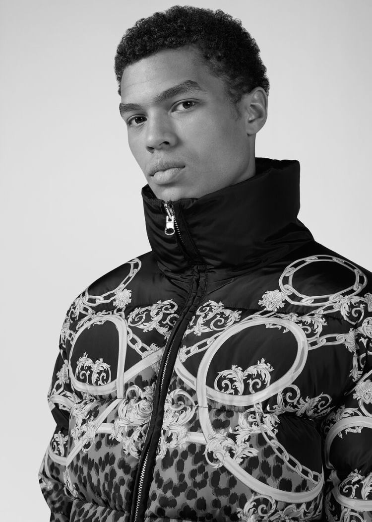 Versace Jeans Couture Leo Chain Print Puffer Jacket μπουφαν Jeans Couture πρασινο | CNPV7GV