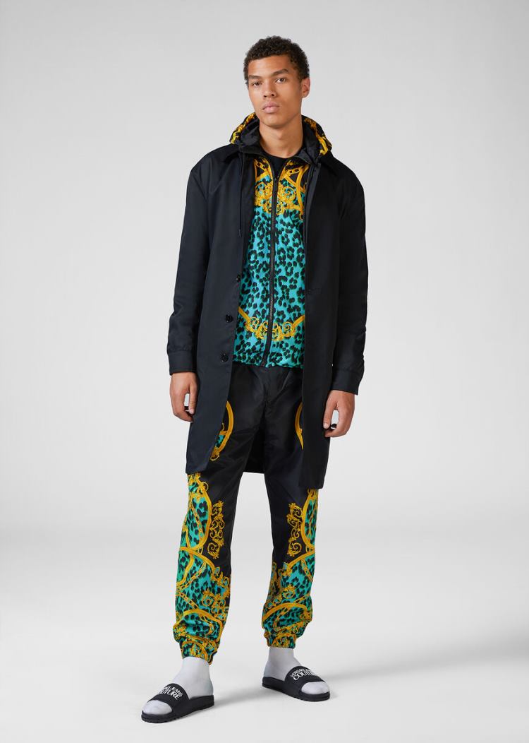Versace Jeans Couture Leo Chain Print Windbreaker μπουφαν Jeans Couture πρασινο | BY649PA