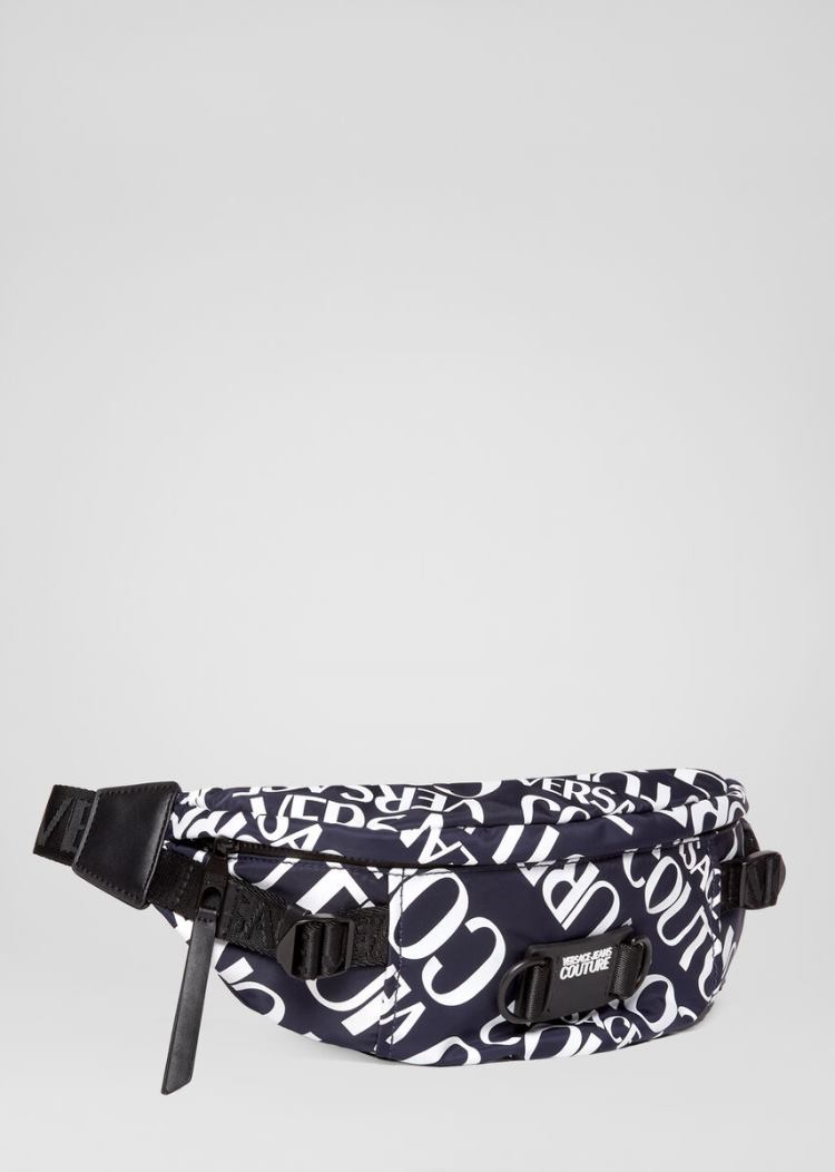 Versace Jeans Couture Logo Allover Print Belt Bag Τσαντα Μεσησ Jeans Couture μπλε | 6N8U13W
