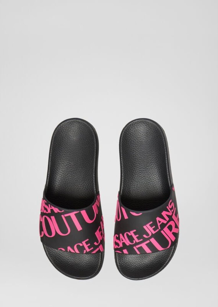 Versace Jeans Couture Logo Allover Slides σανδαλια Jeans Couture ροζ | B8XM670