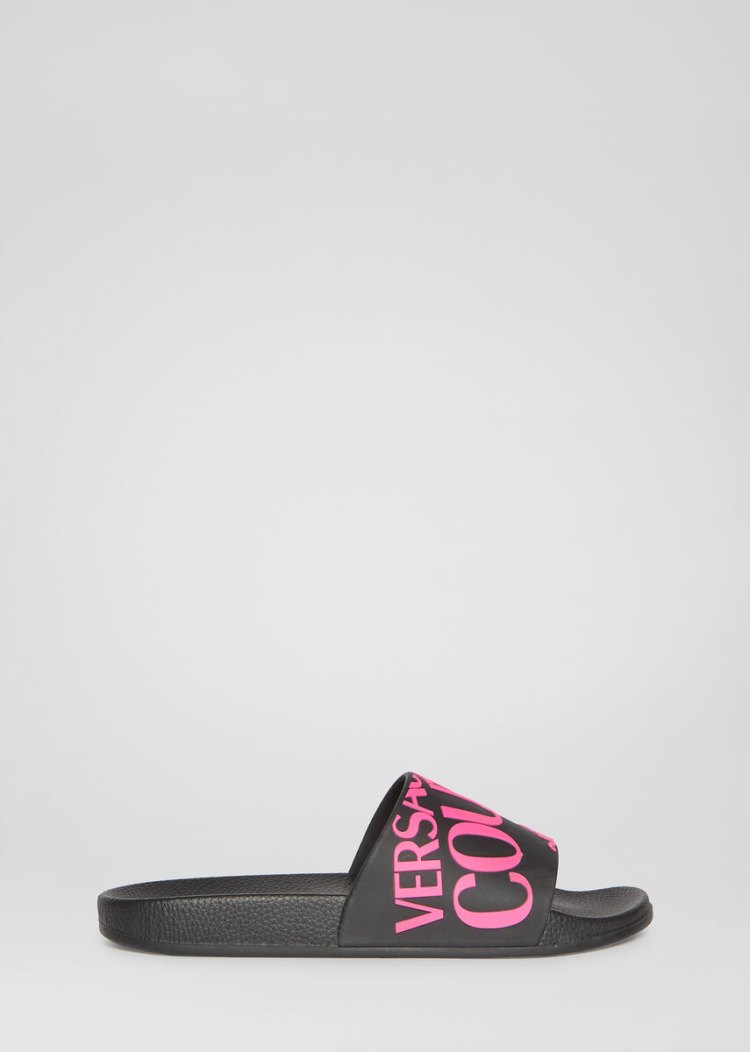 Versace Jeans Couture Logo Allover Slides σανδαλια Jeans Couture ροζ | B8XM670