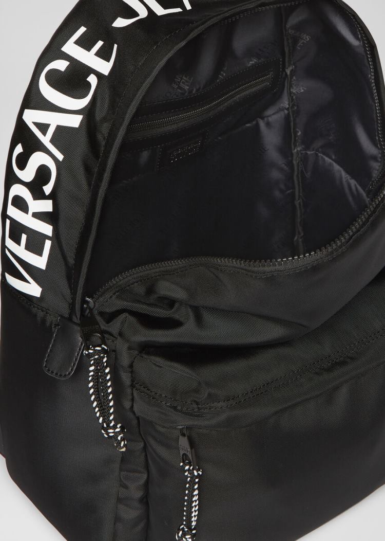 Versace Jeans Couture Logo Backpack σακιδια πλατησ Jeans Couture μαυρα | 1XXVM3P