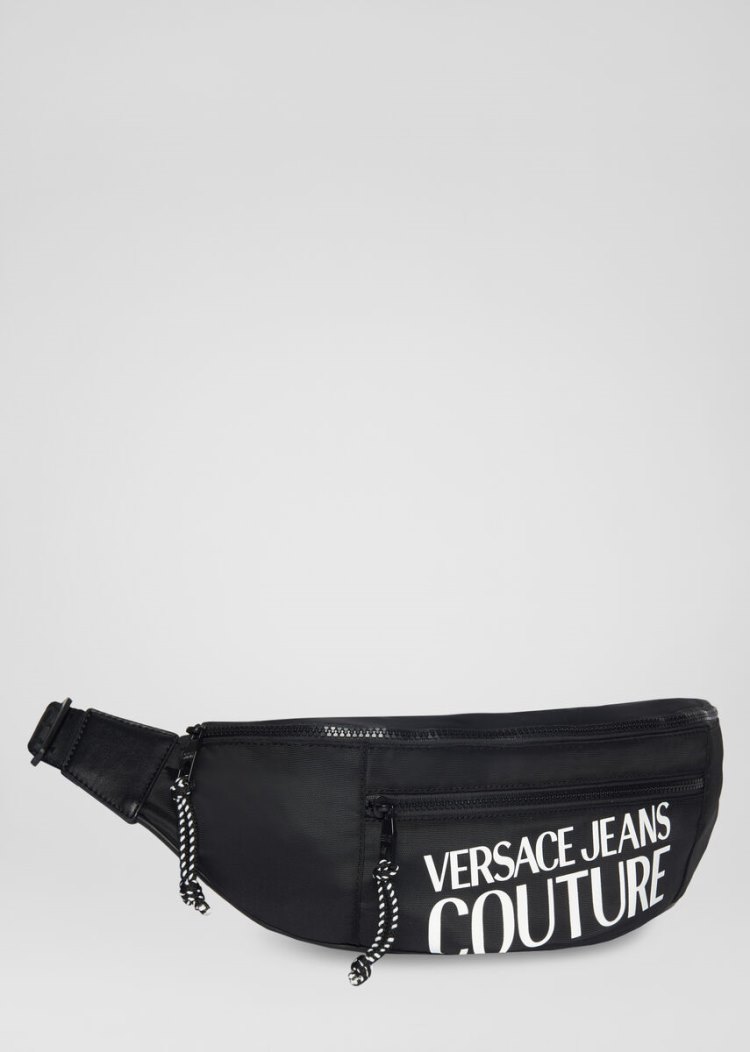 Versace Jeans Couture Logo Belt Bag Τσαντα Μεσησ Jeans Couture μαυρα | LF2PR2K