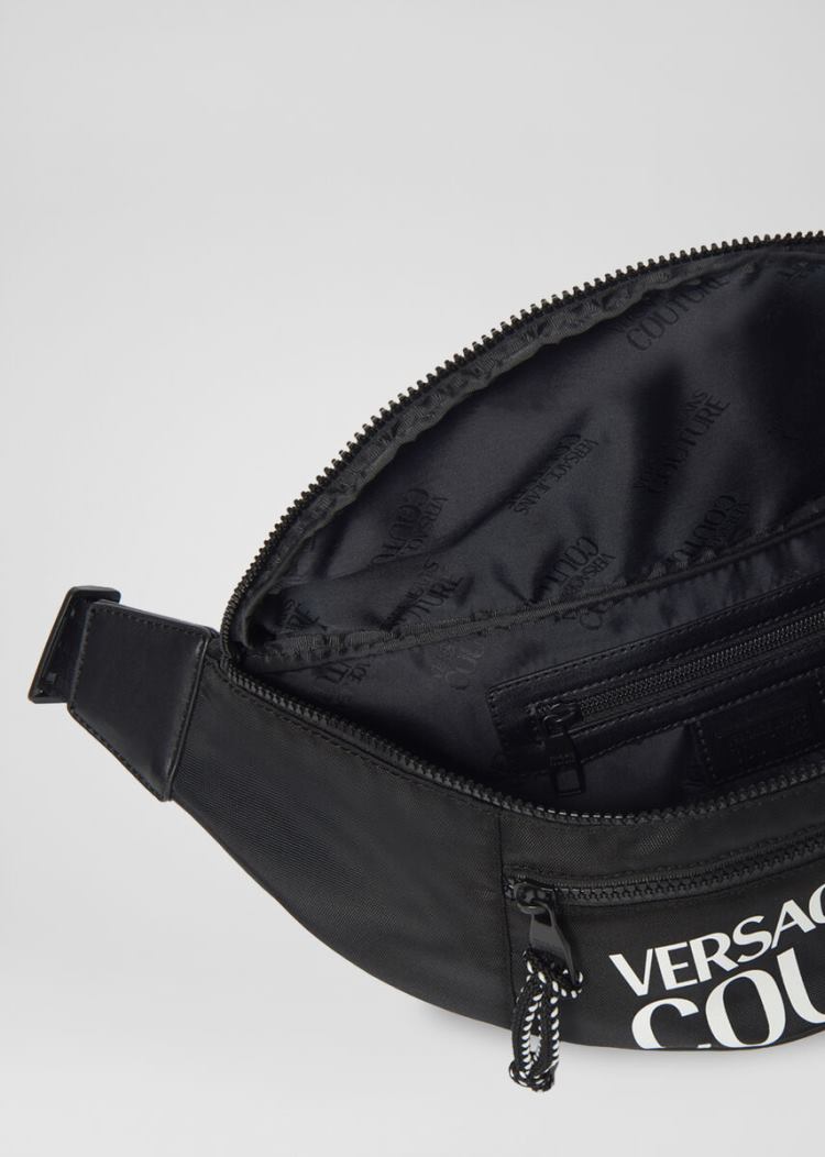 Versace Jeans Couture Logo Belt Bag Τσαντα Μεσησ Jeans Couture μαυρα | LF2PR2K