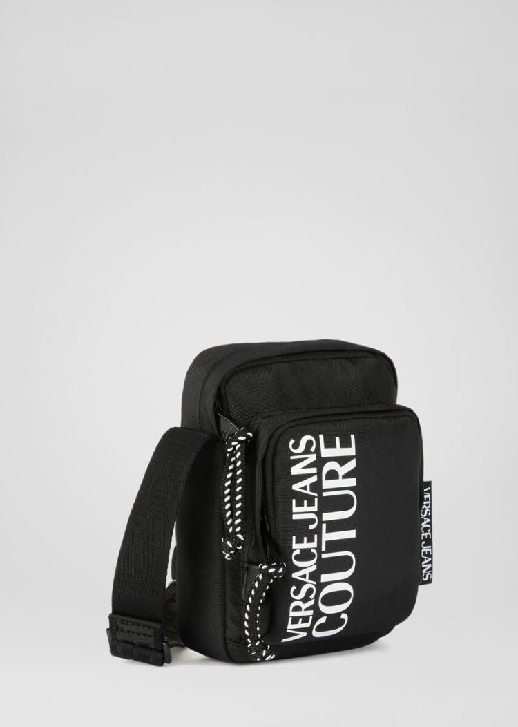 Versace Jeans Couture Logo Cross-Body Mini Bag τσαντα Jeans Couture μαυρα | SB2XKCI