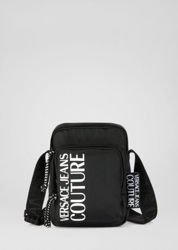 Versace Jeans Couture Logo Cross-Body Mini Bag τσαντα Jeans Couture μαυρα | SB2XKCI