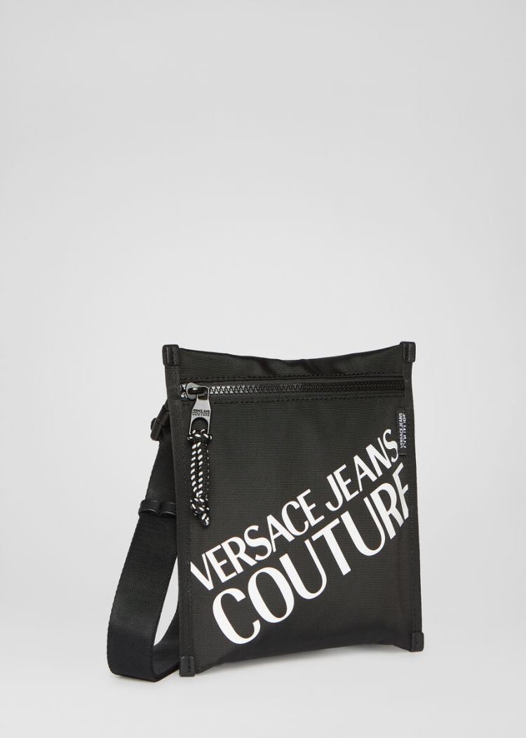 Versace Jeans Couture Logo Crossbody Bag τσαντα Jeans Couture μαυρα | FGOHPT8