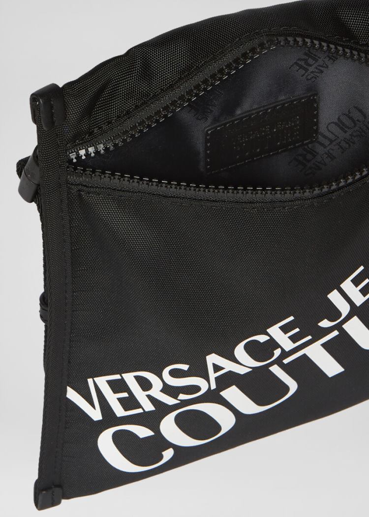 Versace Jeans Couture Logo Crossbody Bag τσαντα Jeans Couture μαυρα | FGOHPT8