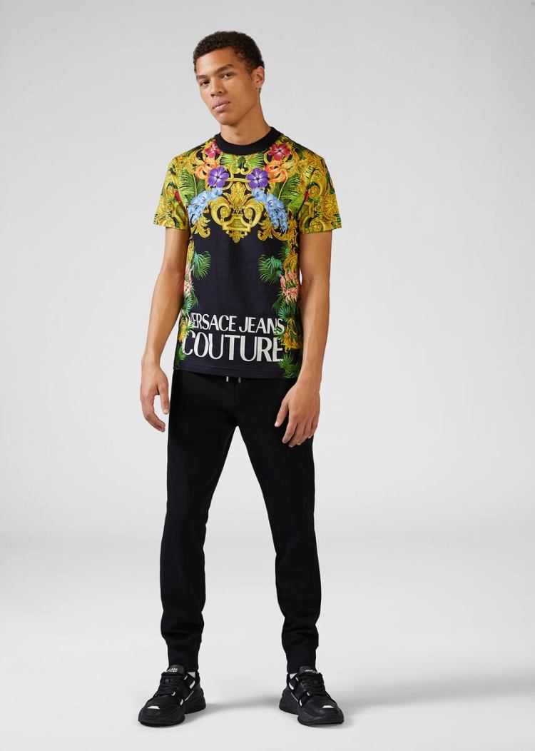 Versace Jeans Couture Logo Detail Trackpants παντελόνι Jeans Couture μαυρα | 1KCT526