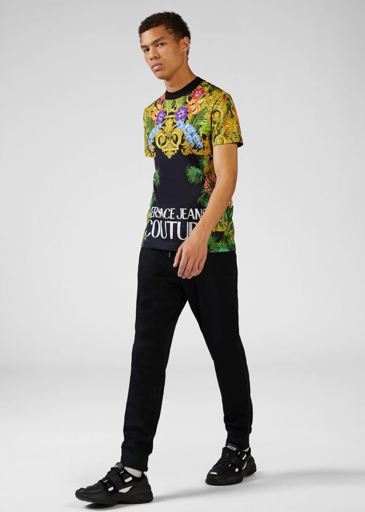 Versace Jeans Couture Logo Detail Trackpants παντελόνι Jeans Couture μαυρα | 1KCT526