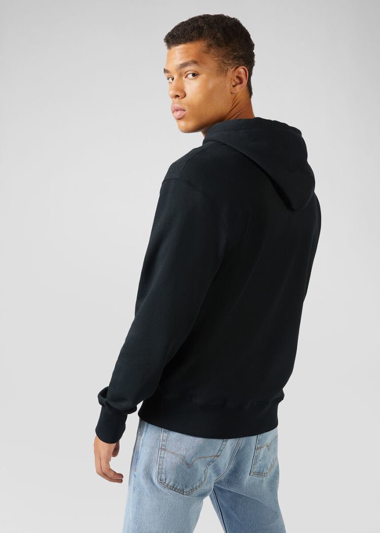 Versace Jeans Couture Logo Hoodie φουτερ με κουκουλα Jeans Couture μαυρα | UEW6BNX