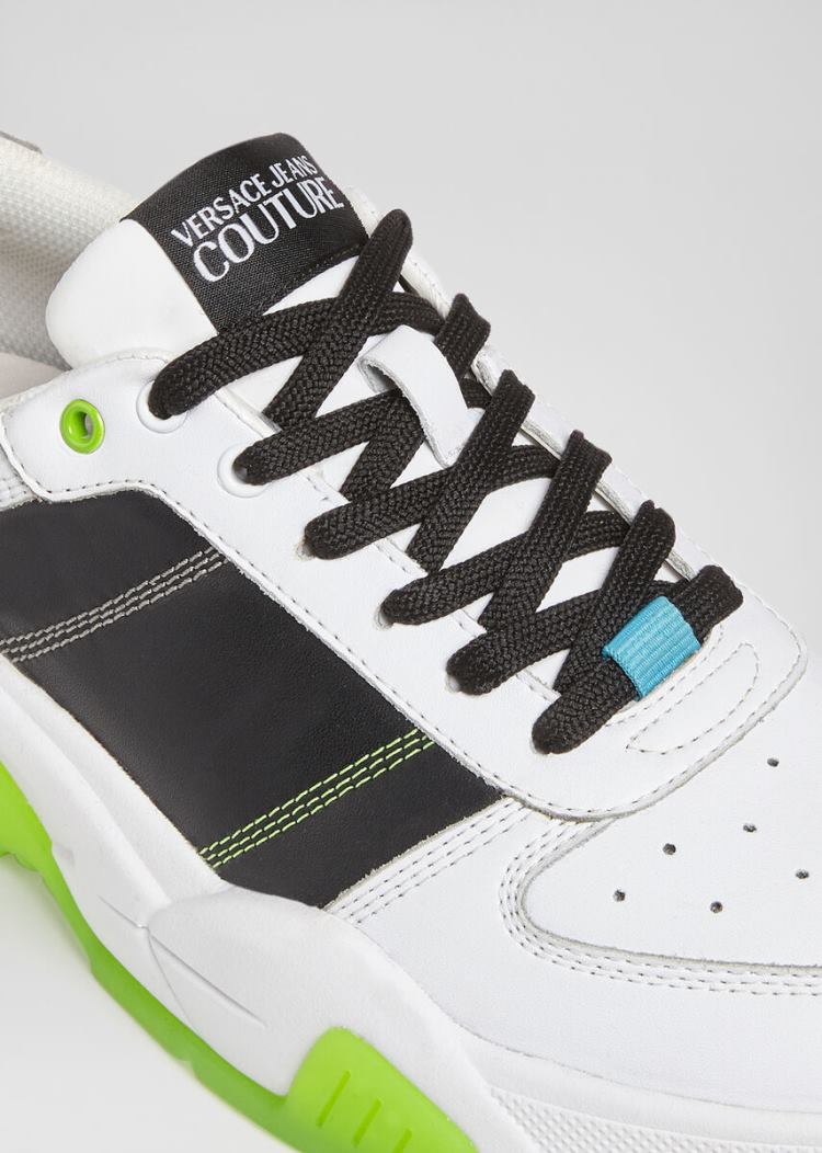 Versace Jeans Couture Logo Low Top Trainers αθλητικα Jeans Couture ασπρα | MTKRR4L