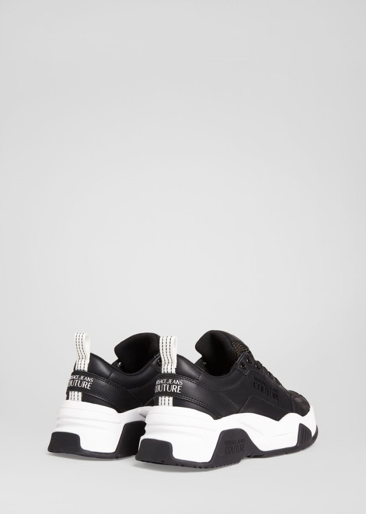 Versace Jeans Couture Logo Low Top Trainers αθλητικα Jeans Couture μαυρα | RVWU22Z