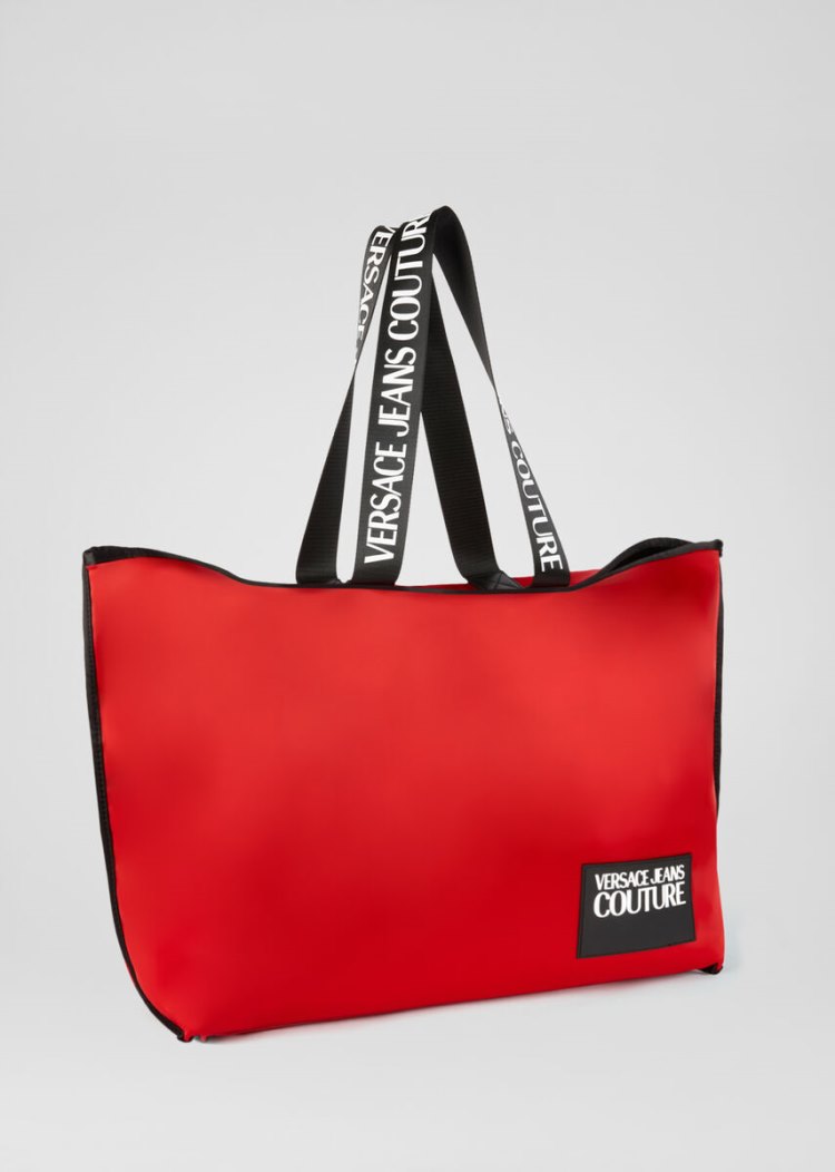 Versace Jeans Couture Logo Patch Tote Bag τσαντα Jeans Couture κοκκινα | PT5F5N3
