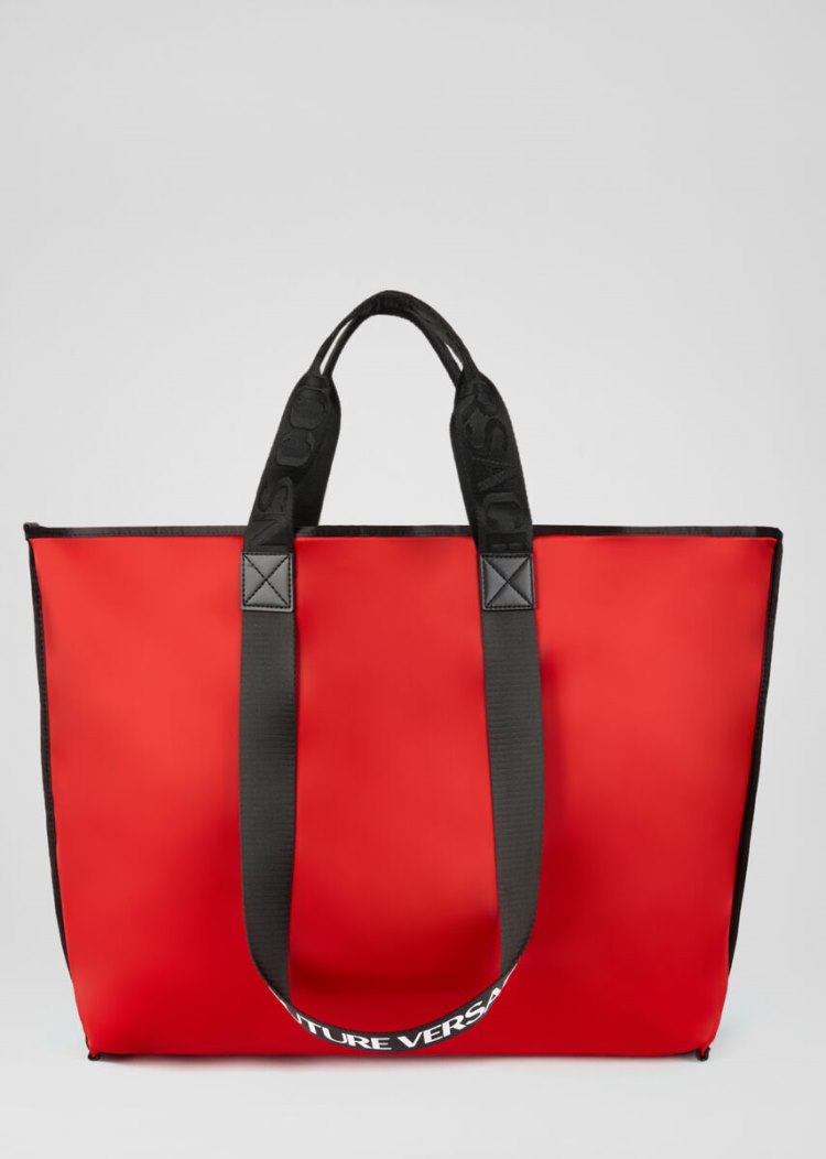 Versace Jeans Couture Logo Patch Tote Bag τσαντα Jeans Couture κοκκινα | PT5F5N3