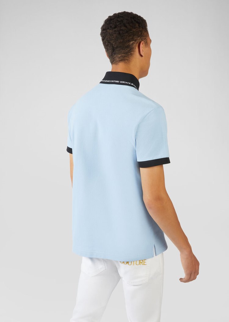 Versace Jeans Couture Logo Polo Shirt μπλουζακια πολο Jeans Couture μπλε | GJ1WPGZ