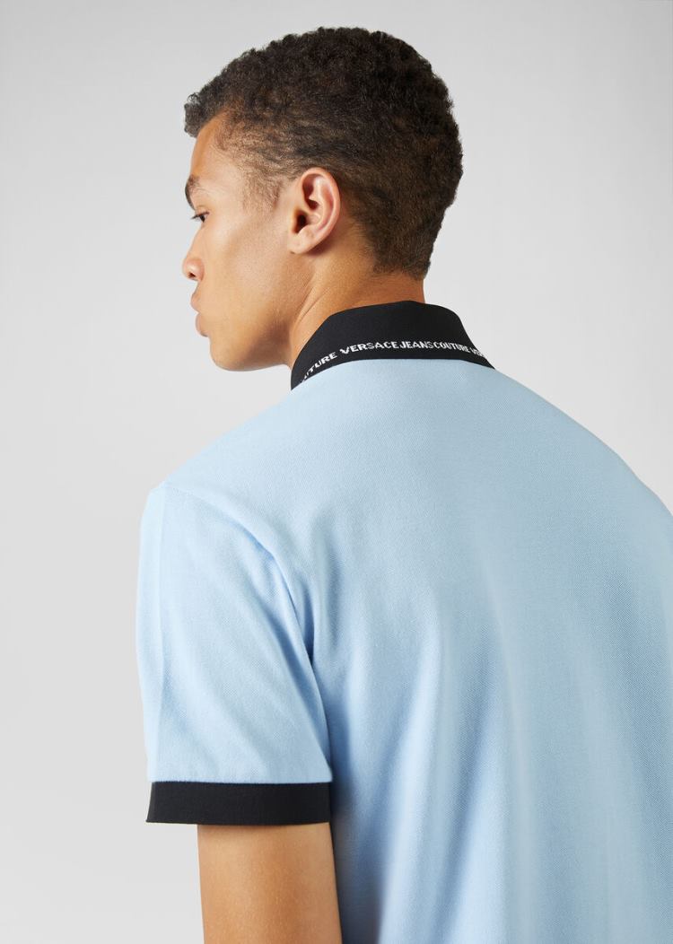 Versace Jeans Couture Logo Polo Shirt μπλουζακια πολο Jeans Couture μπλε | GJ1WPGZ
