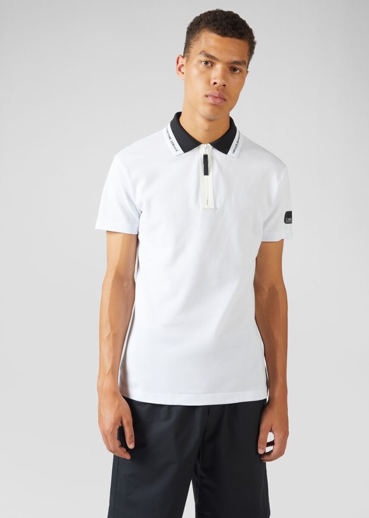 Versace Jeans Couture Logo Polo Shirt μπλουζακια πολο Jeans Couture ασπρα | W2ZI36Y
