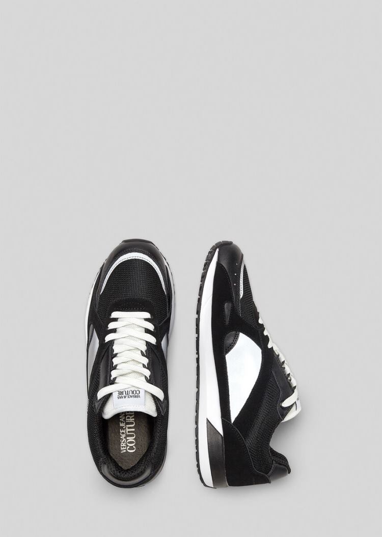 Versace Jeans Couture Logo Runner Trainers αθλητικα Jeans Couture μαυρα | B6WQIIB