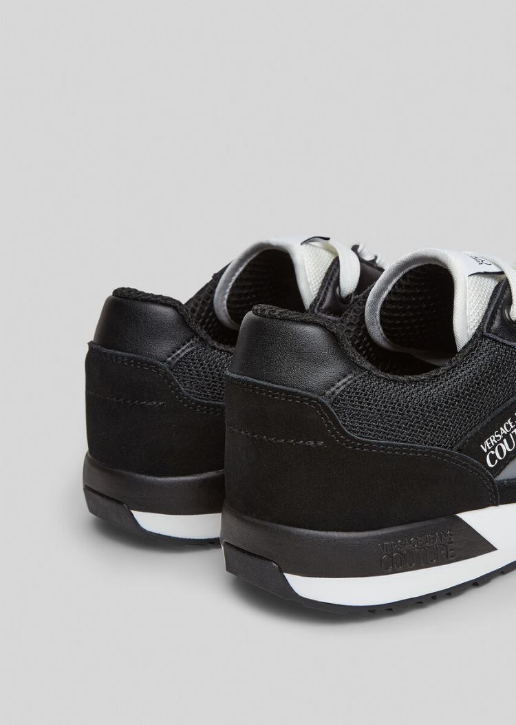 Versace Jeans Couture Logo Runner Trainers αθλητικα Jeans Couture μαυρα | B6WQIIB