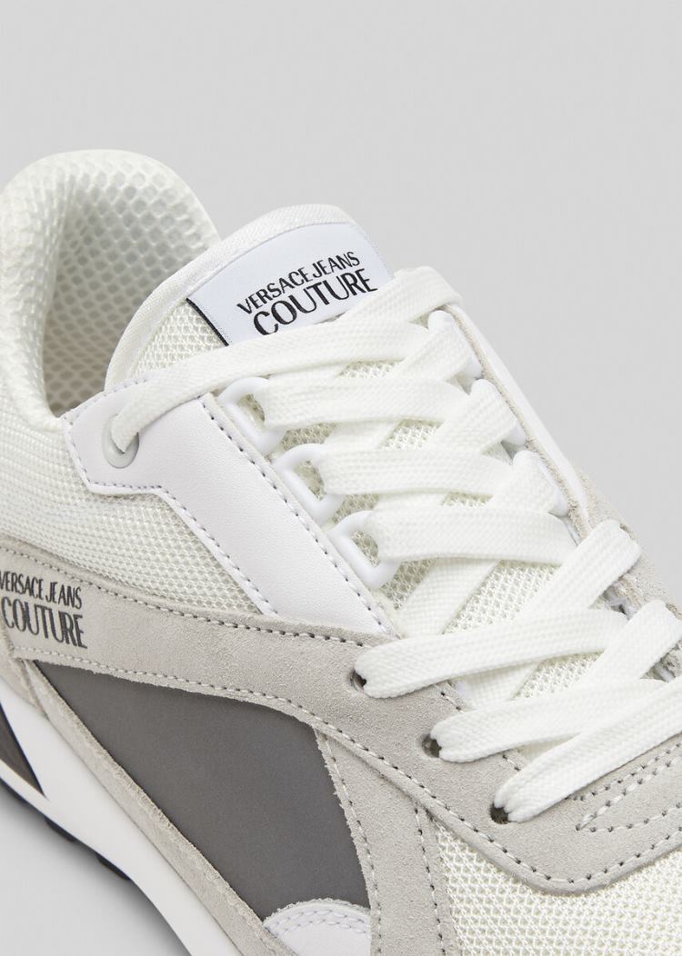 Versace Jeans Couture Logo Runner Trainers αθλητικα Jeans Couture ασπρα | I039CCV