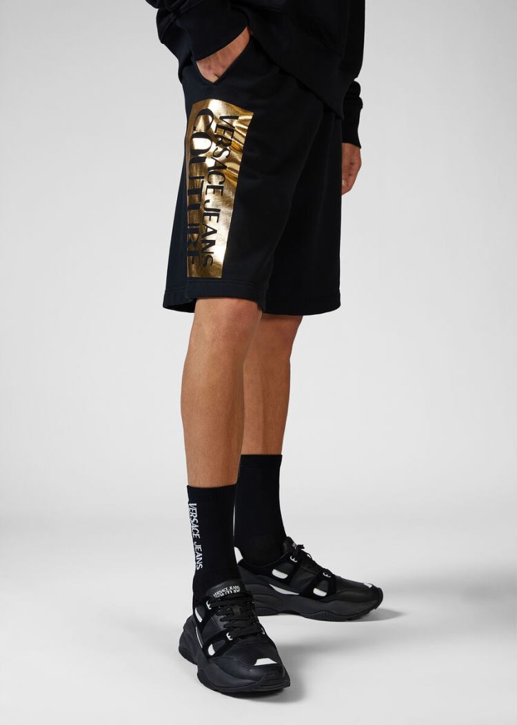 Versace Jeans Couture Logo Shorts σορτσ Jeans Couture μαυρα | 7U07B7F
