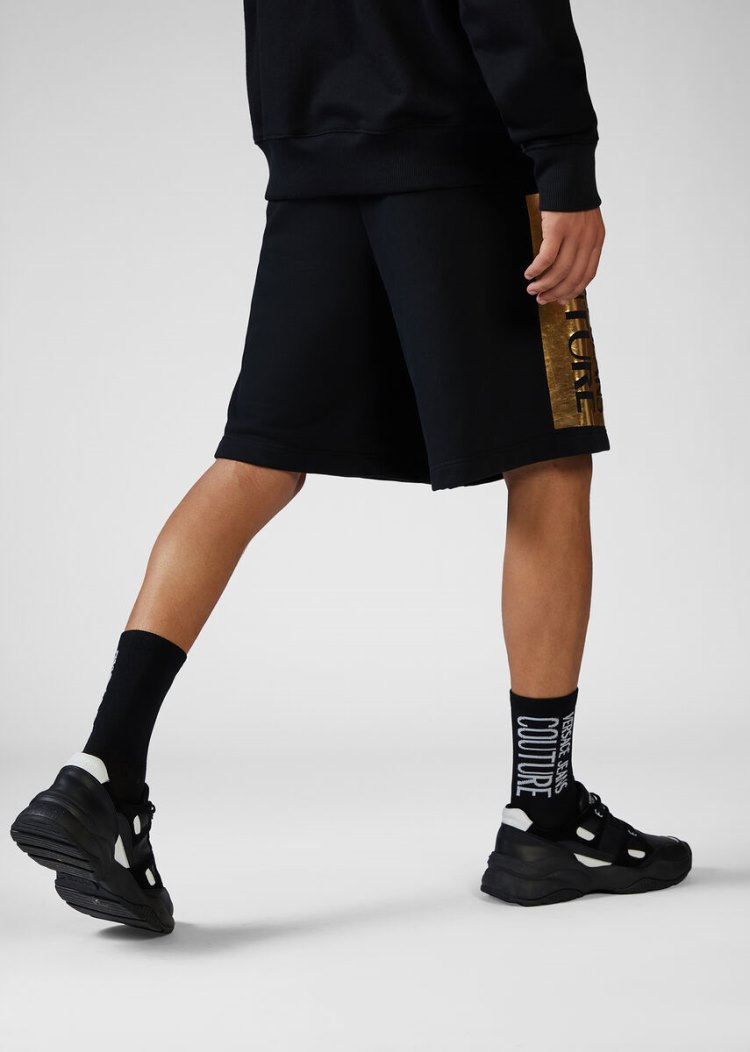 Versace Jeans Couture Logo Shorts σορτσ Jeans Couture μαυρα | 7U07B7F