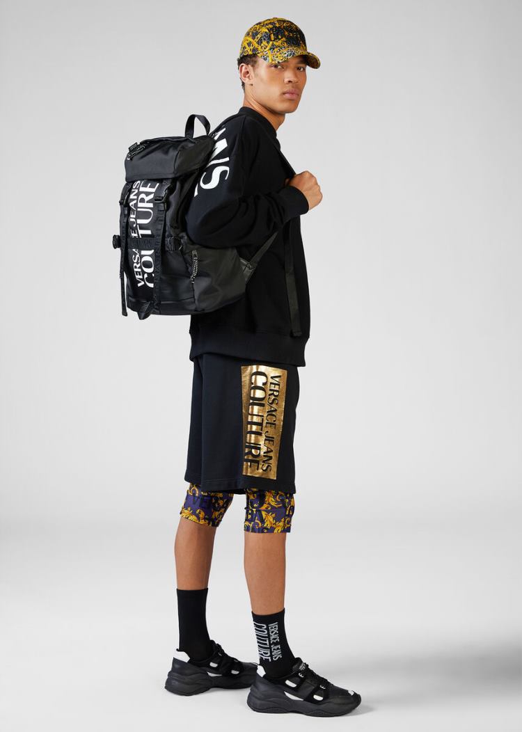 Versace Jeans Couture Logo Shorts σορτσ Jeans Couture μαυρα | 7U07B7F