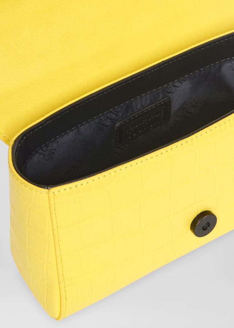 Versace Jeans Couture Logo Shoulder Bag τσαντα Jeans Couture κίτρινα | 2J6HGFF