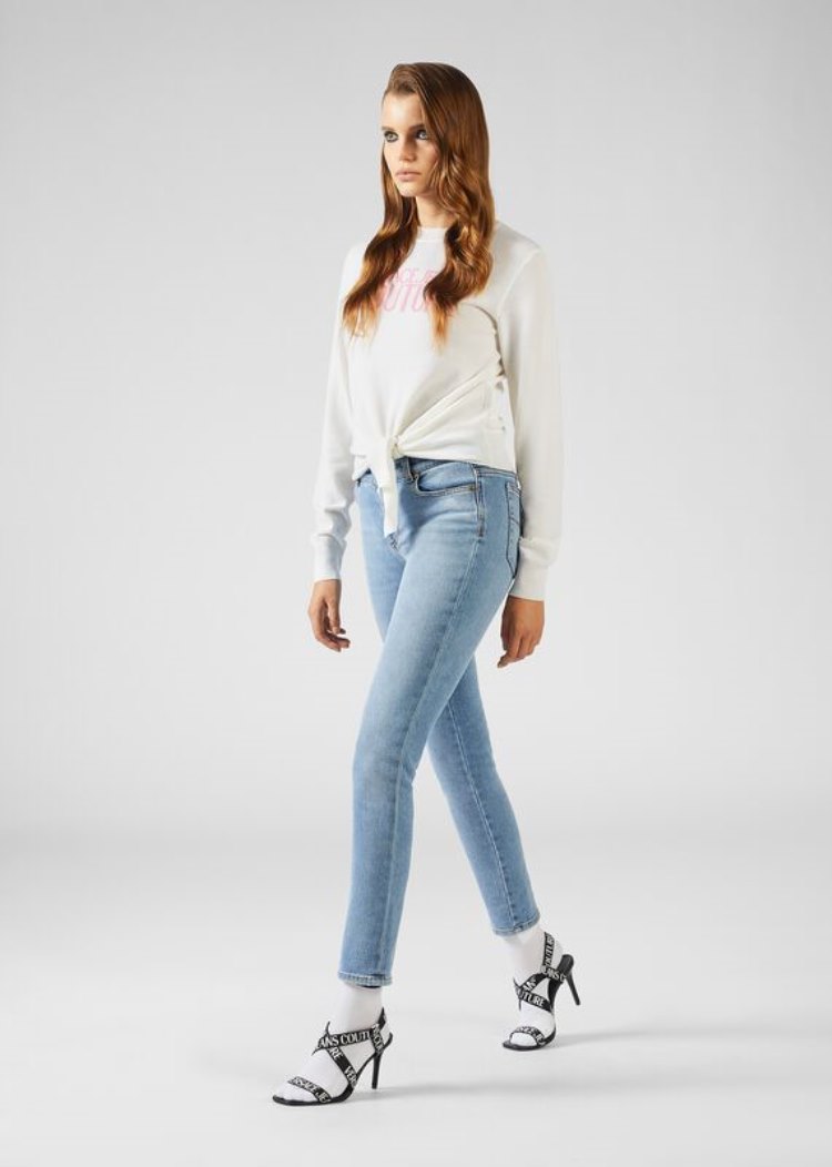 Versace Jeans Couture Logo Skinny Fit Jeans τζιν παντελονι Jeans Couture μπλε | RVCZN70