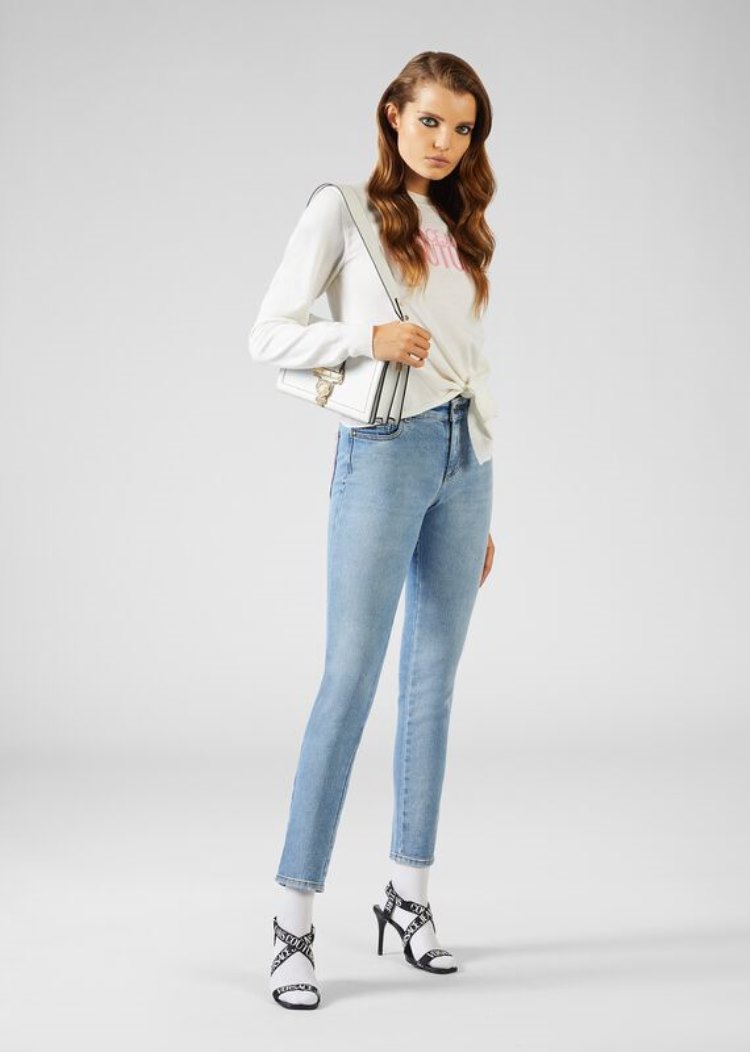 Versace Jeans Couture Logo Skinny Fit Jeans τζιν παντελονι Jeans Couture μπλε | RVCZN70