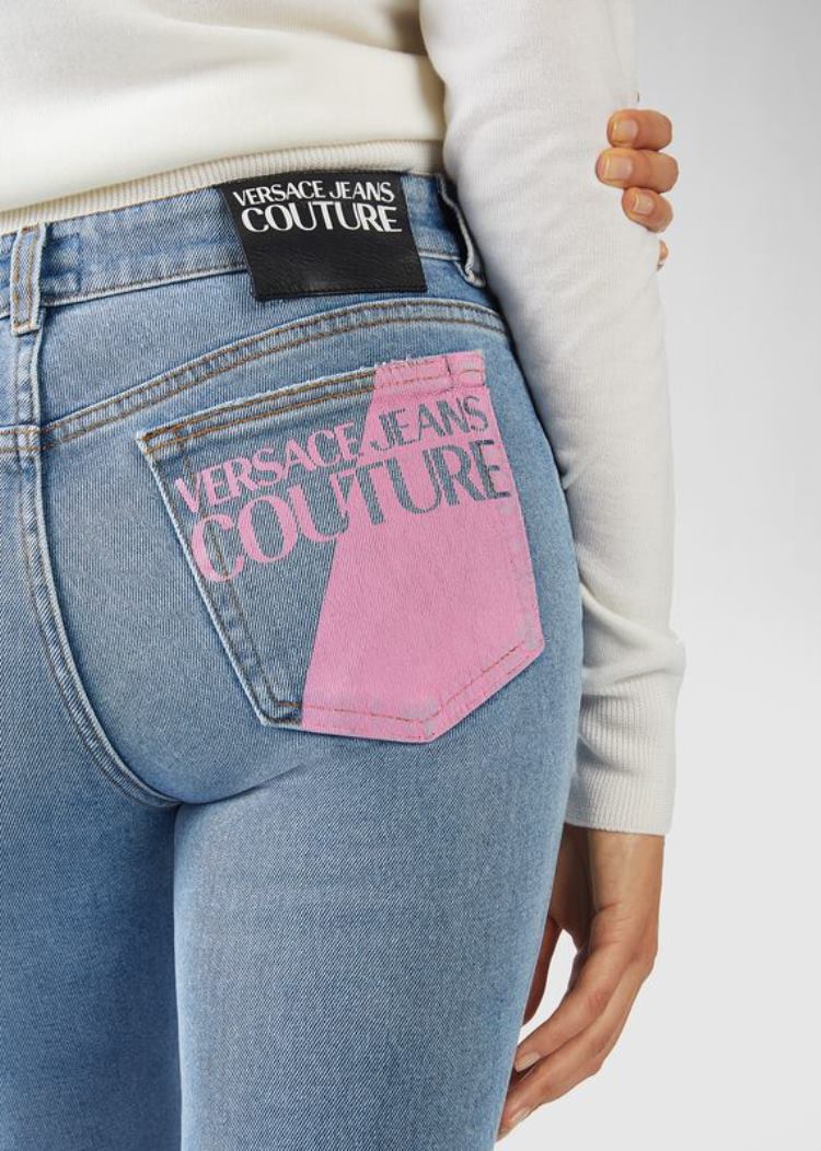 Versace Jeans Couture Logo Skinny Fit Jeans τζιν παντελονι Jeans Couture μπλε | RVCZN70