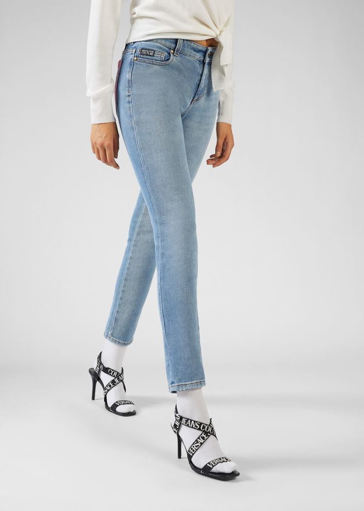 Versace Jeans Couture Logo Skinny Fit Jeans τζιν παντελονι Jeans Couture μπλε | RVCZN70