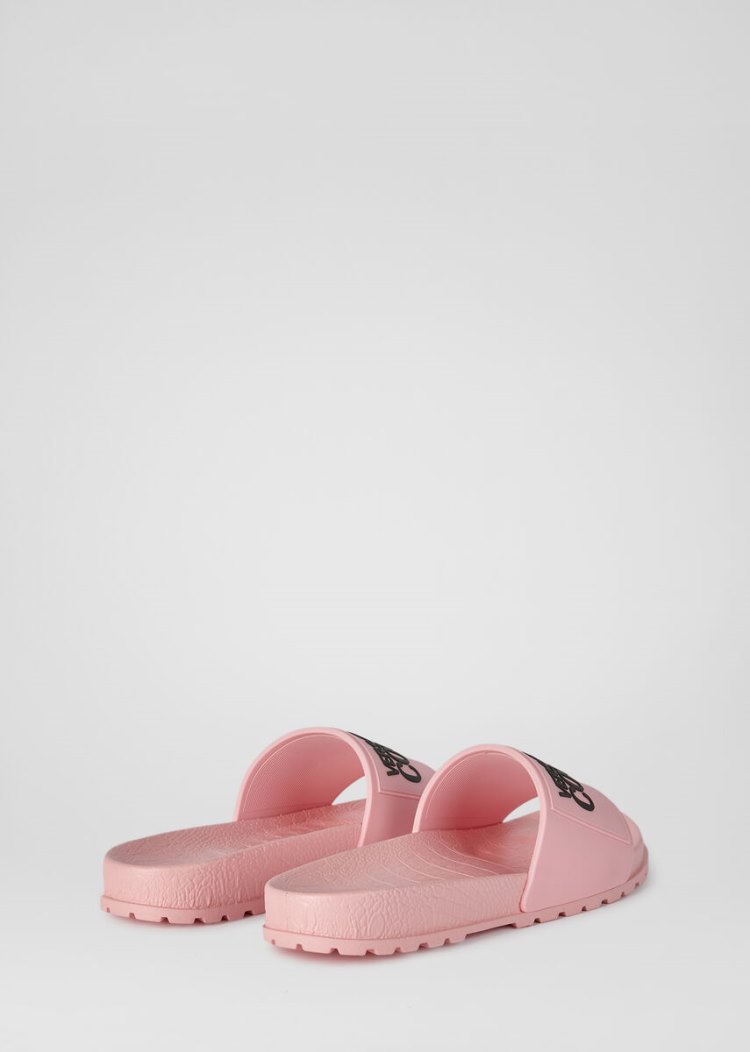 Versace Jeans Couture Logo Slides σανδαλια Jeans Couture ροζ | C6A6ZBE