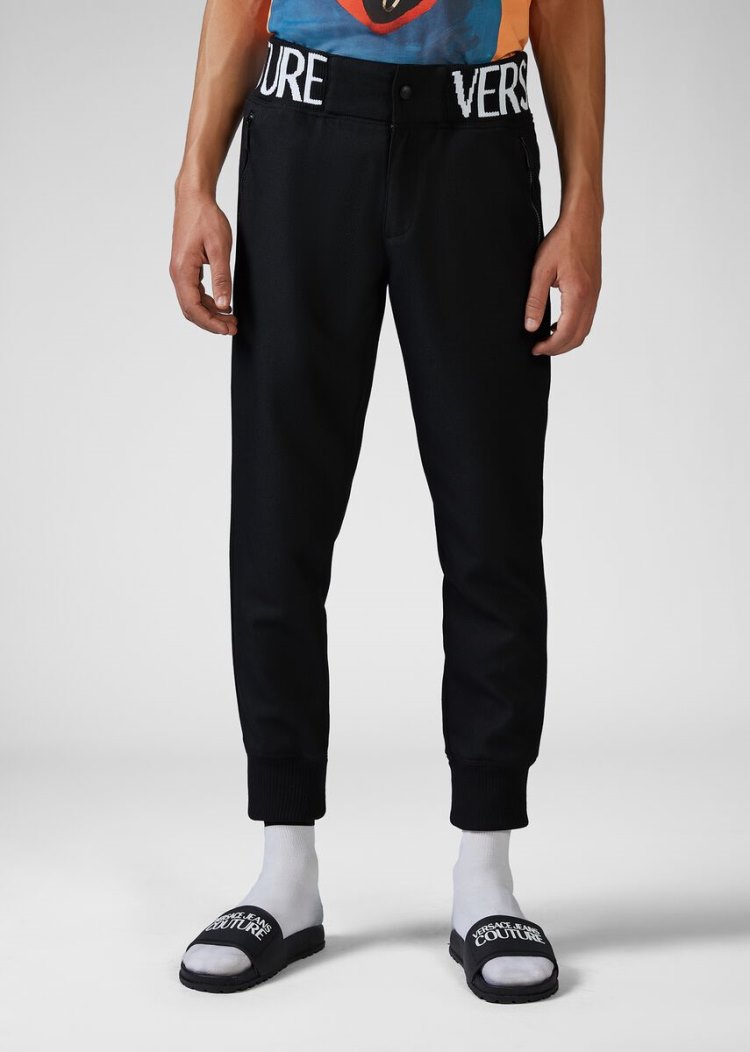 Versace Jeans Couture Logo Sweatpants παντελόνι Jeans Couture μαυρα | 89N1FK6