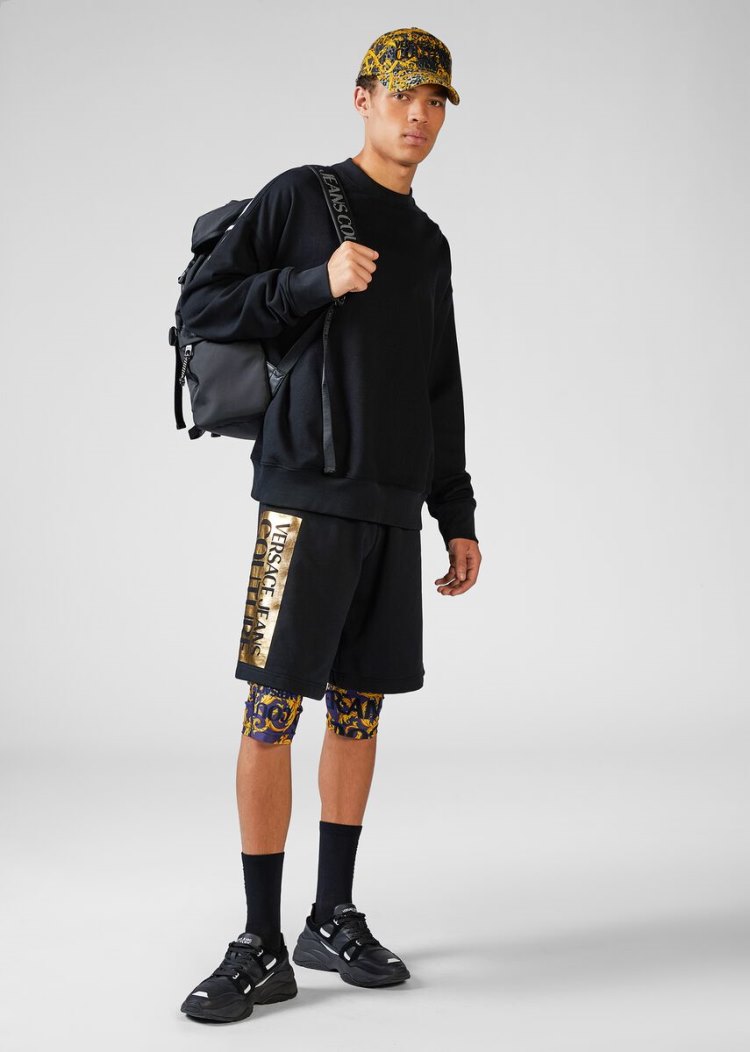 Versace Jeans Couture Logo Sweatshirt Φούτερ Jeans Couture μαυρα | TORTIZ9