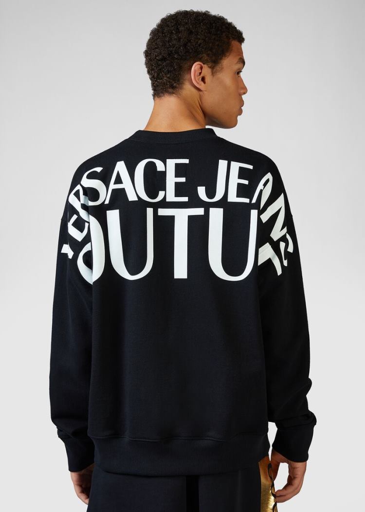 Versace Jeans Couture Logo Sweatshirt Φούτερ Jeans Couture μαυρα | TORTIZ9