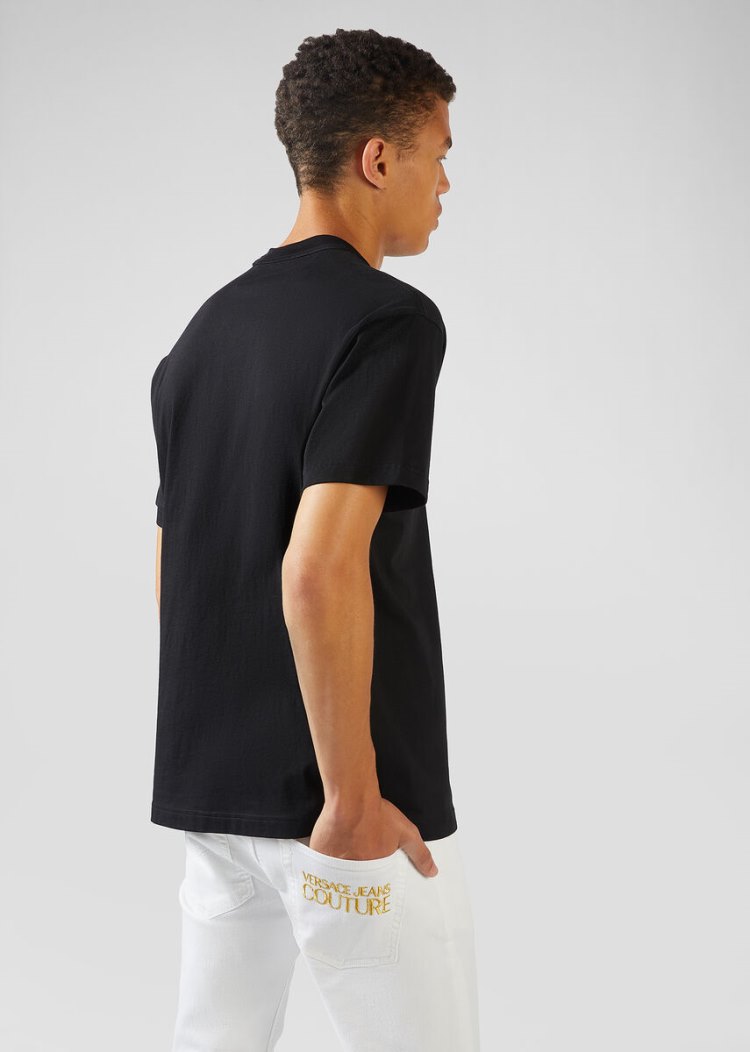 Versace Jeans Couture Logo T Shirt μπλουζακια Jeans Couture μαυρα | 7ZCLQZ1