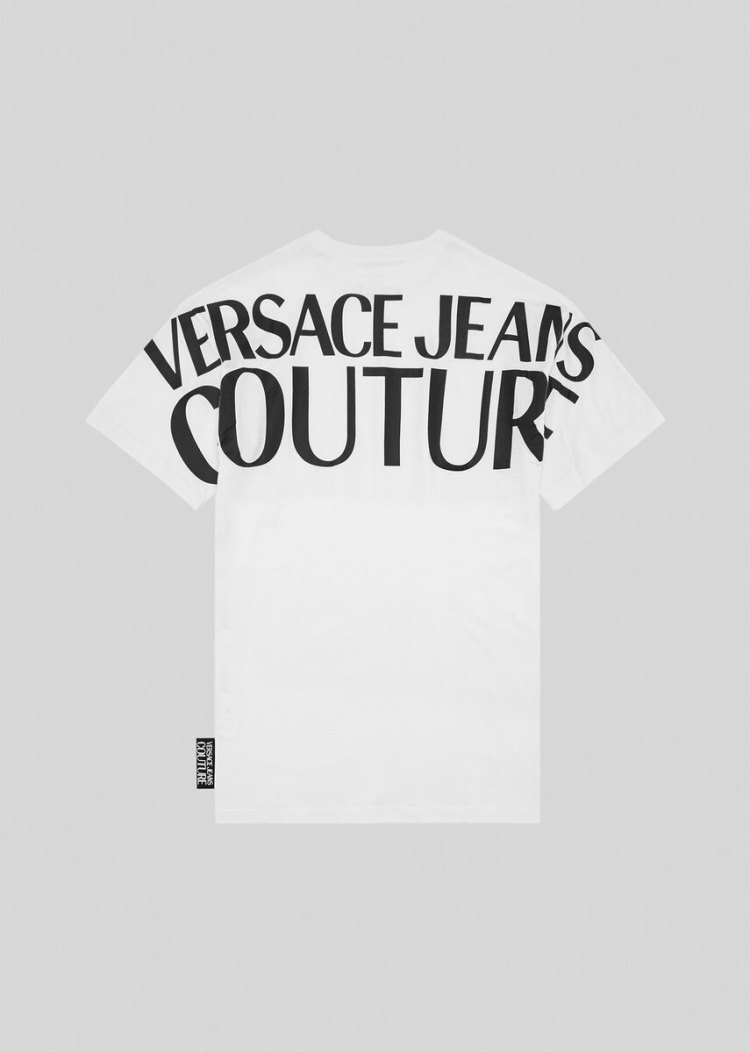 Versace Jeans Couture Logo T Shirt μπλουζακια Jeans Couture ασπρα | 86LV2Q2