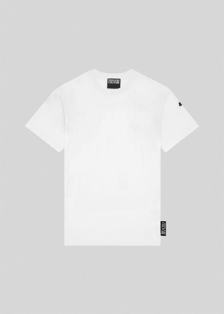 Versace Jeans Couture Logo T Shirt μπλουζακια Jeans Couture ασπρα | 86LV2Q2