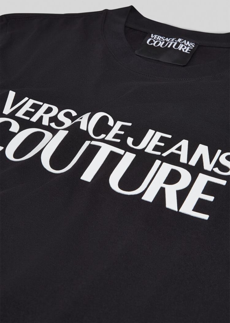 Versace Jeans Couture Logo T Shirt μπλουζακια Jeans Couture μαυρα | N063BKA